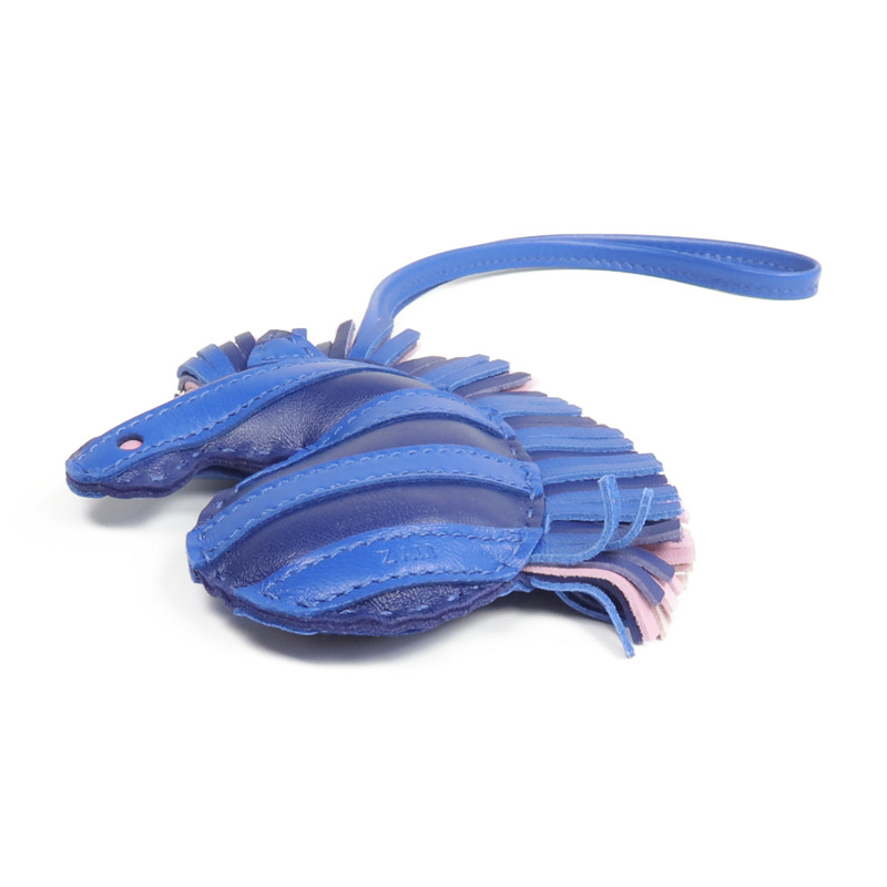 HERMES Milo皮革Geegee Savannah Charm掛飾Bleu Saphir/Bleu France/Mauve Sylvestre-2