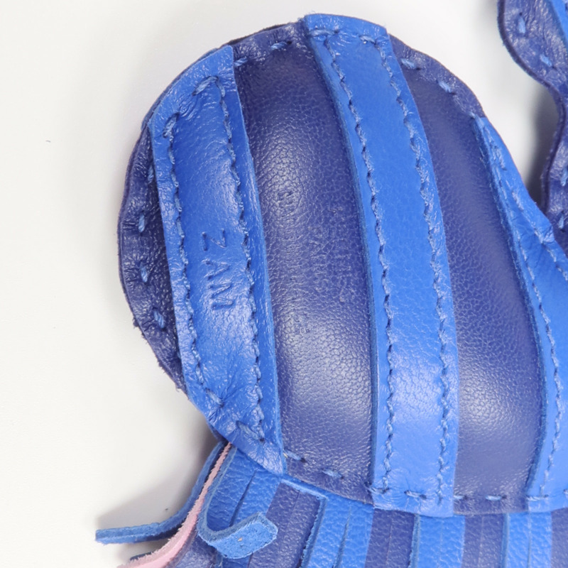 HERMES Milo皮革Geegee Savannah Charm掛飾Bleu Saphir/Bleu France/Mauve Sylvestre-4