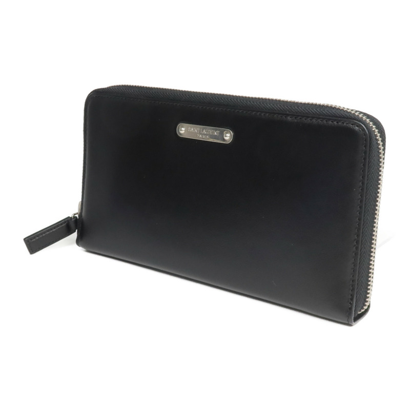 SAINT LAURENT 牛皮皮革Zipper Long Wallet長錢包-1