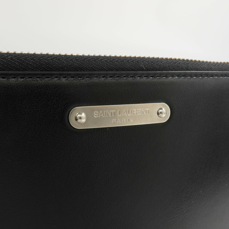SAINT LAURENT 牛皮皮革Zipper Long Wallet長錢包-6