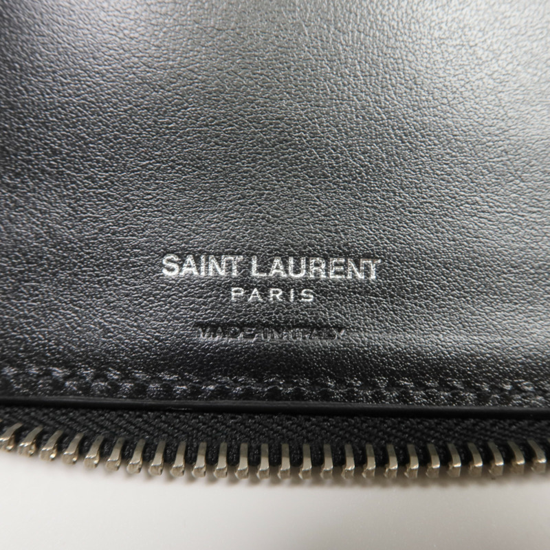 SAINT LAURENT 牛皮皮革Zipper Long Wallet長錢包-9