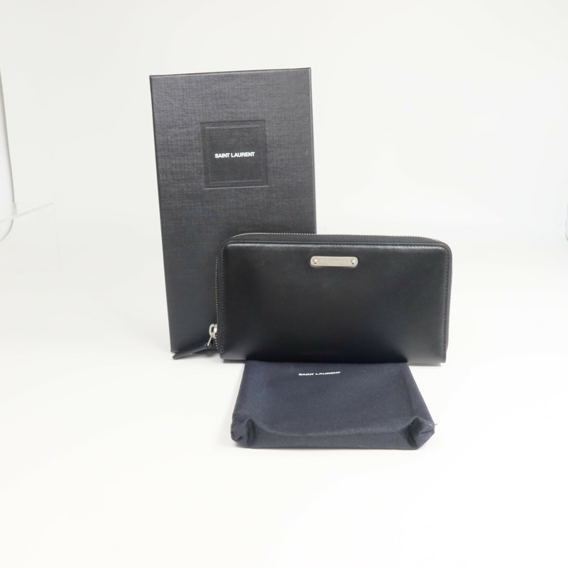SAINT LAURENT 牛皮皮革Zipper Long Wallet長錢包-11