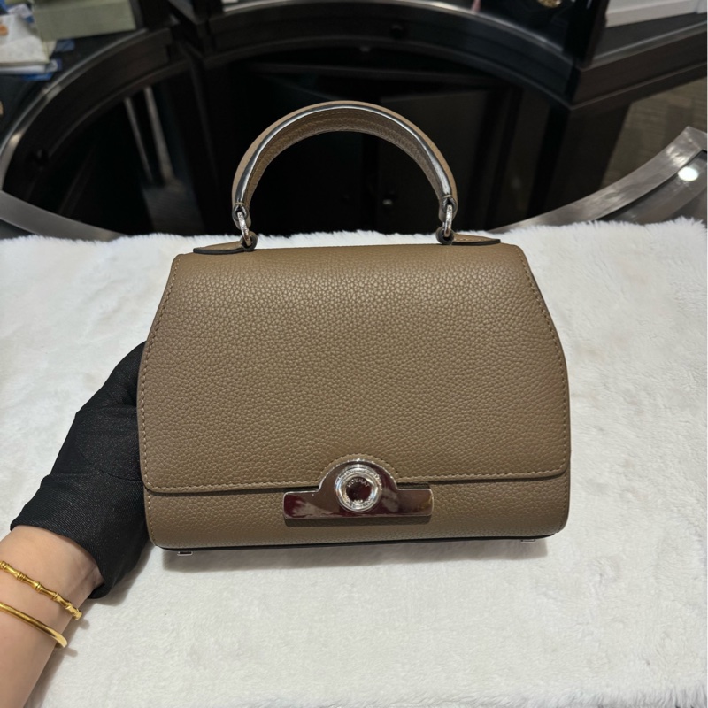 Moynat莫奈 rejane小號 大象灰銀扣 荔枝皮   附件：塵袋 肩帶-1