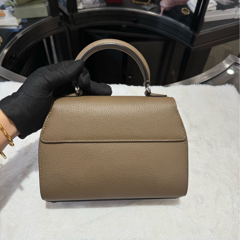 Moynat莫奈 rejane小號 大象灰銀扣 荔枝皮   附件：塵袋 肩帶-2