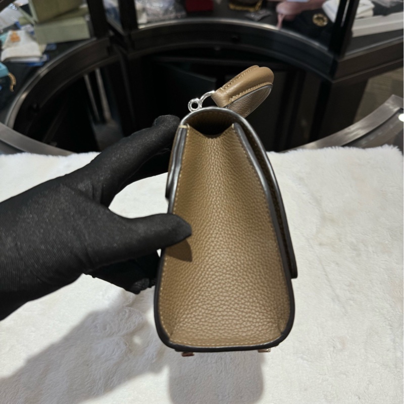 Moynat莫奈 rejane小號 大象灰銀扣 荔枝皮   附件：塵袋 肩帶-4