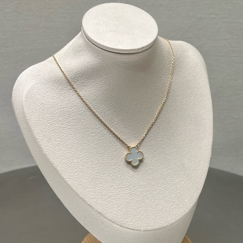 VCA Van Cleef & Arpels/梵克雅寶 Alhambra Vintage幸運四葉  白貝母 24 年-2