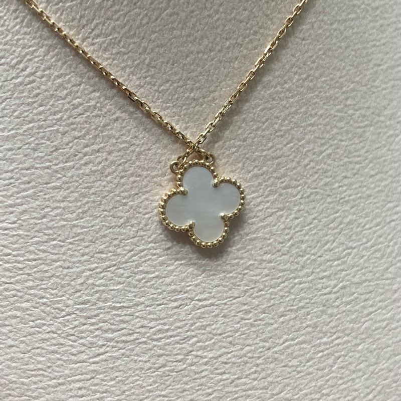 VCA Van Cleef & Arpels/梵克雅寶 Alhambra Vintage幸運四葉  白貝母 24 年-4