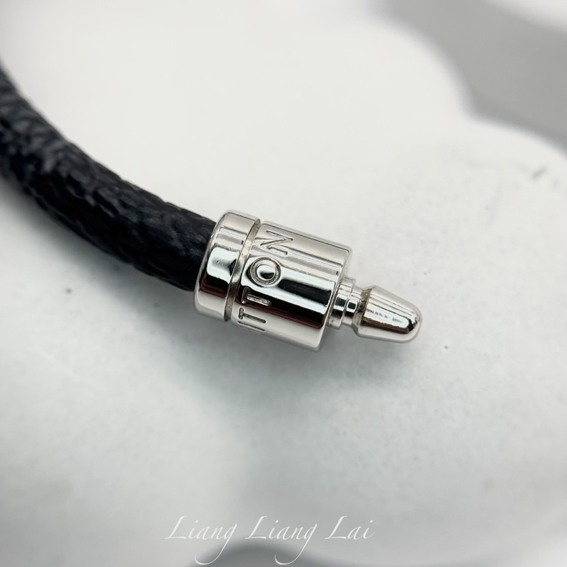 LOUIS VUITTON LV Damier Graphite Keep It 扣式手環-6