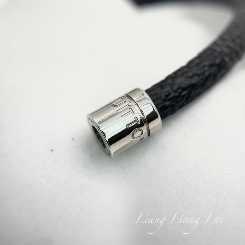 LOUIS VUITTON LV Damier Graphite Keep It 扣式手環-7