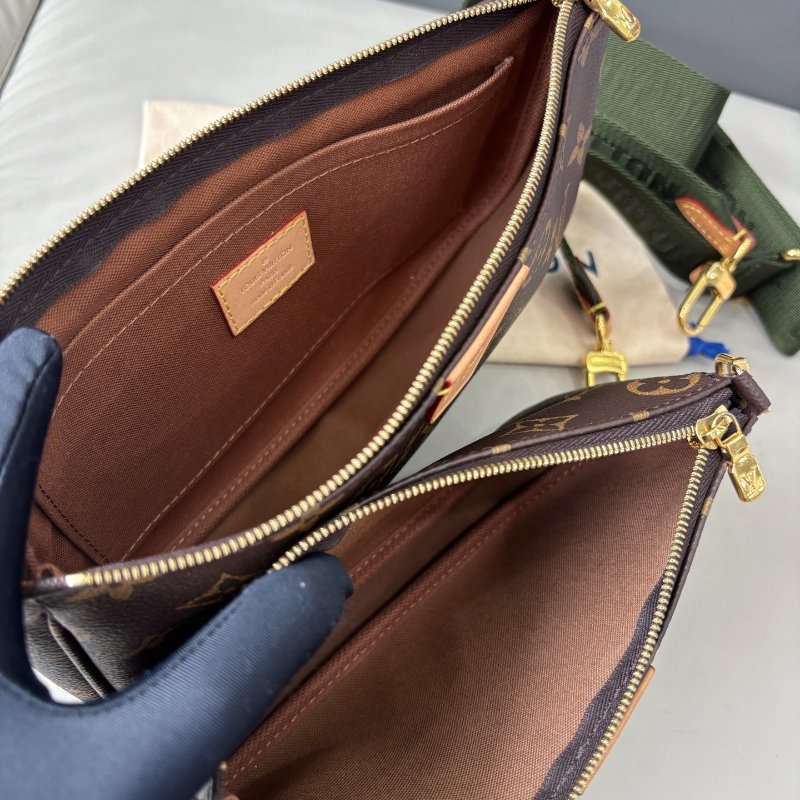 芯片款 路易威登/Louis Vuitton 綠肩帶老花五合一-8