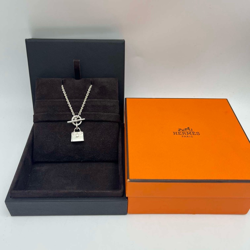 愛馬仕HERMES Kelly Amulettes  925銀 項鍊 女款 附件：內外盒 。-2