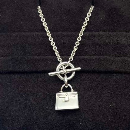 愛馬仕HERMES Kelly Amulettes  925銀 項鍊 女款 附件：內外盒 。-4