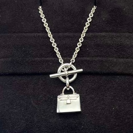 愛馬仕HERMES Kelly Amulettes  925銀 項鍊 女款 附件：內外盒 。-5