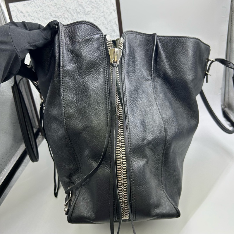 Balenciaga • 經典黑色Papie 牛皮機車托特包-6