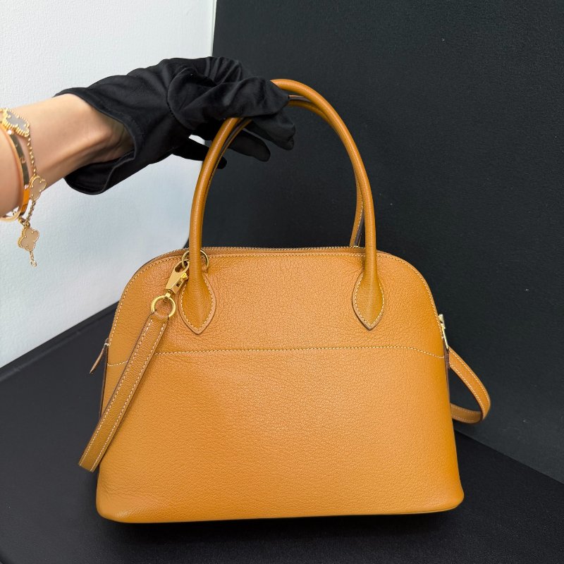 愛馬仕Bolide27 沙灘金 山羊皮 手提包-1