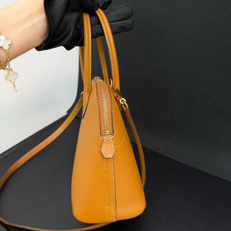 愛馬仕Bolide27 沙灘金 山羊皮 手提包-3