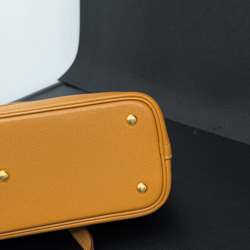愛馬仕Bolide27 沙灘金 山羊皮 手提包-5