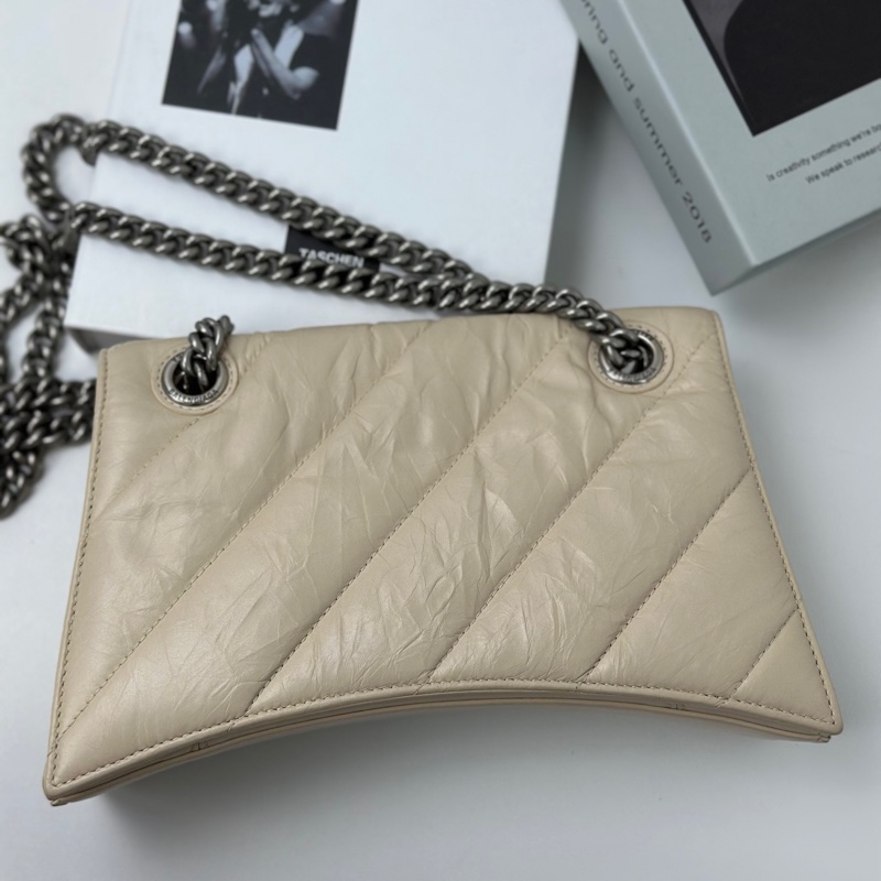Balenciaga • 經典Crush 奶茶色銀釦鏈條包-1