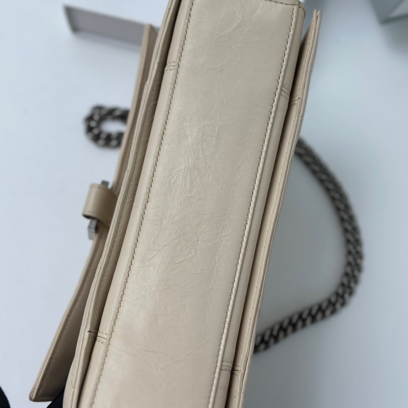 Balenciaga • 經典Crush 奶茶色銀釦鏈條包-8