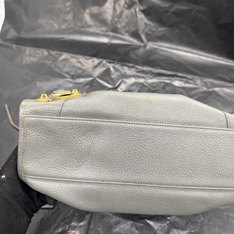 Balenciaga • City 經典水泥灰山羊皮金釦機車包 金釦-19