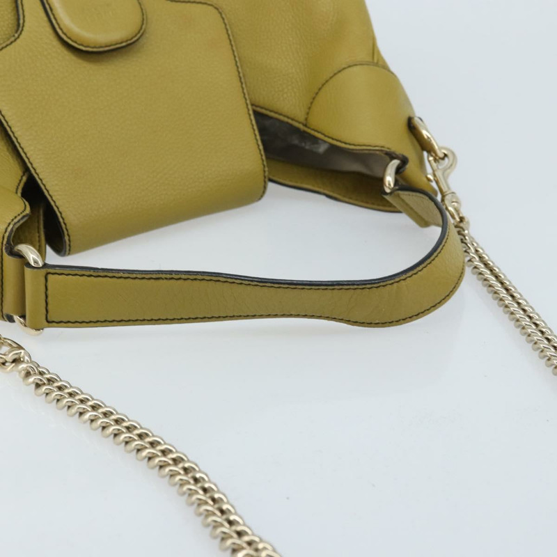 【日本直送】GUCCI 馬銜扣 Emily 手提包 皮革 兩用 綠色 金色 322226 正品 174040A-6