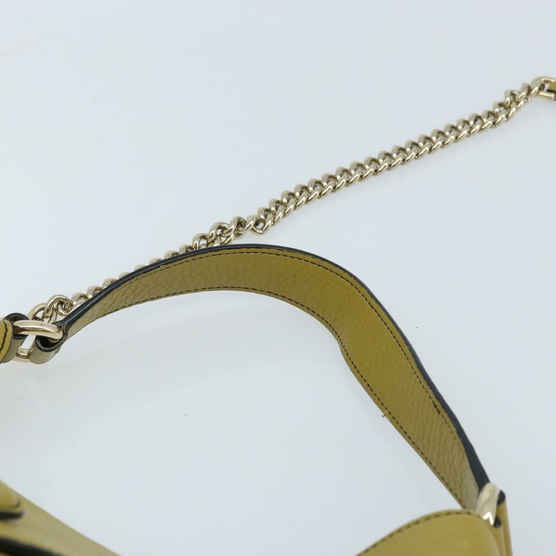 【日本直送】GUCCI 馬銜扣 Emily 手提包 皮革 兩用 綠色 金色 322226 正品 174040A-7