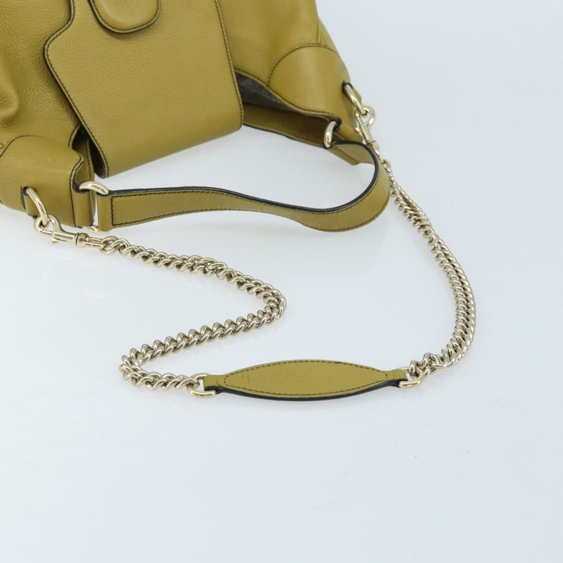 【日本直送】GUCCI 馬銜扣 Emily 手提包 皮革 兩用 綠色 金色 322226 正品 174040A-8