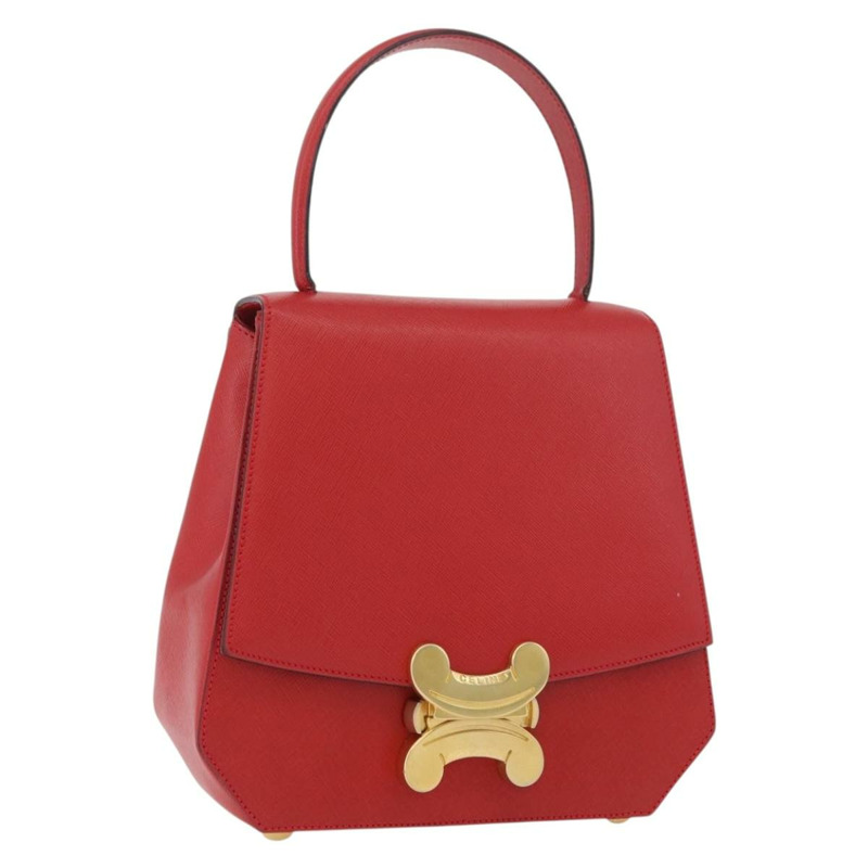 【日本直送】CELINE Triomphe 手提包 皮革 2way 紅金 Auth am11251A-0