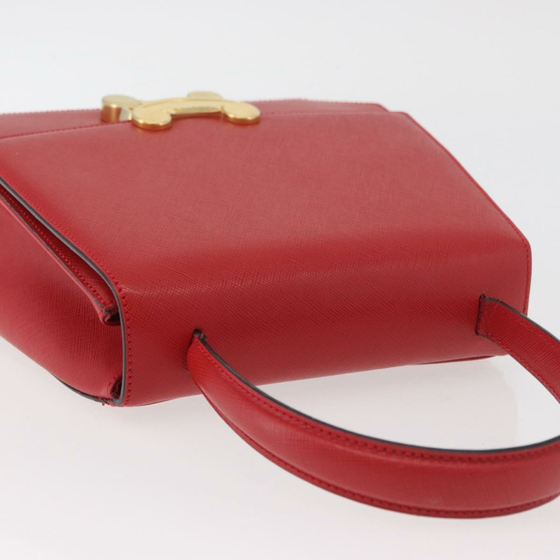 【日本直送】CELINE Triomphe 手提包 皮革 2way 紅金 Auth am11251A-5