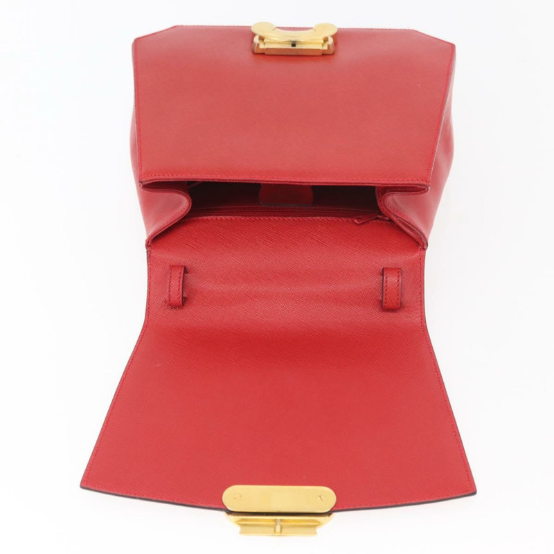 【日本直送】CELINE Triomphe 手提包 皮革 2way 紅金 Auth am11251A-9