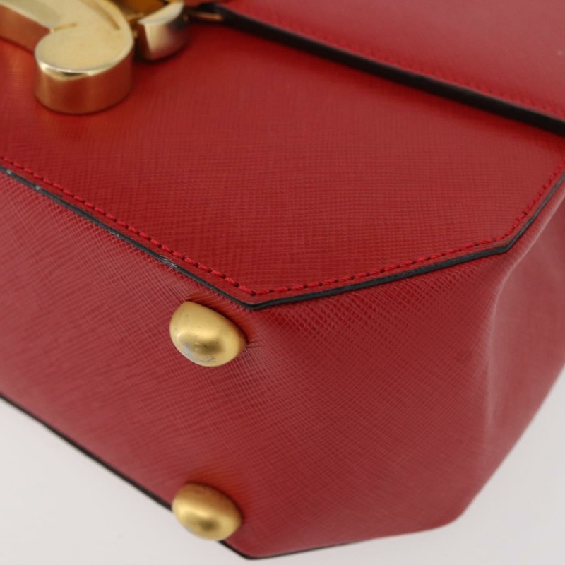 【日本直送】CELINE Triomphe 手提包 皮革 2way 紅金 Auth am11251A-14