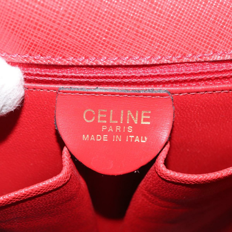 【日本直送】CELINE Triomphe 手提包 皮革 2way 紅金 Auth am11251A-18