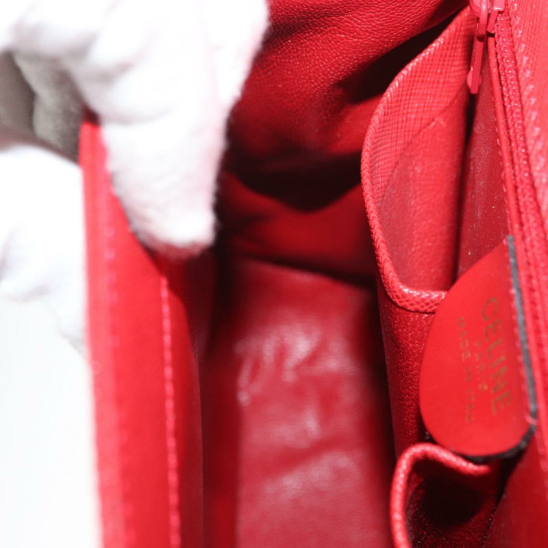 【日本直送】CELINE Triomphe 手提包 皮革 2way 紅金 Auth am11251A-20