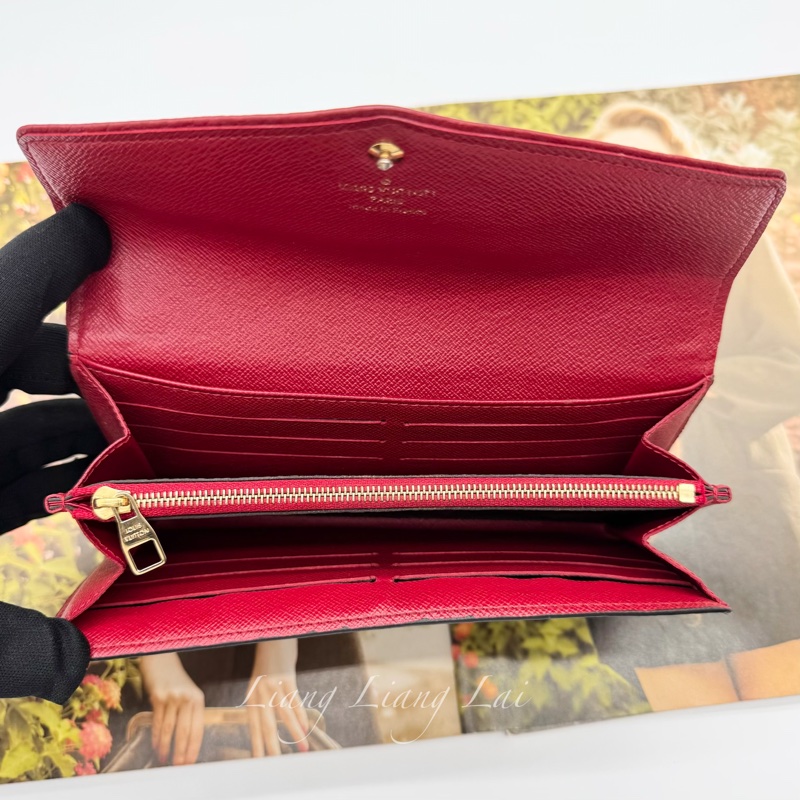 LOUIS VUITTON LV Pallas Monogram 拼接牛皮信封長夾-5