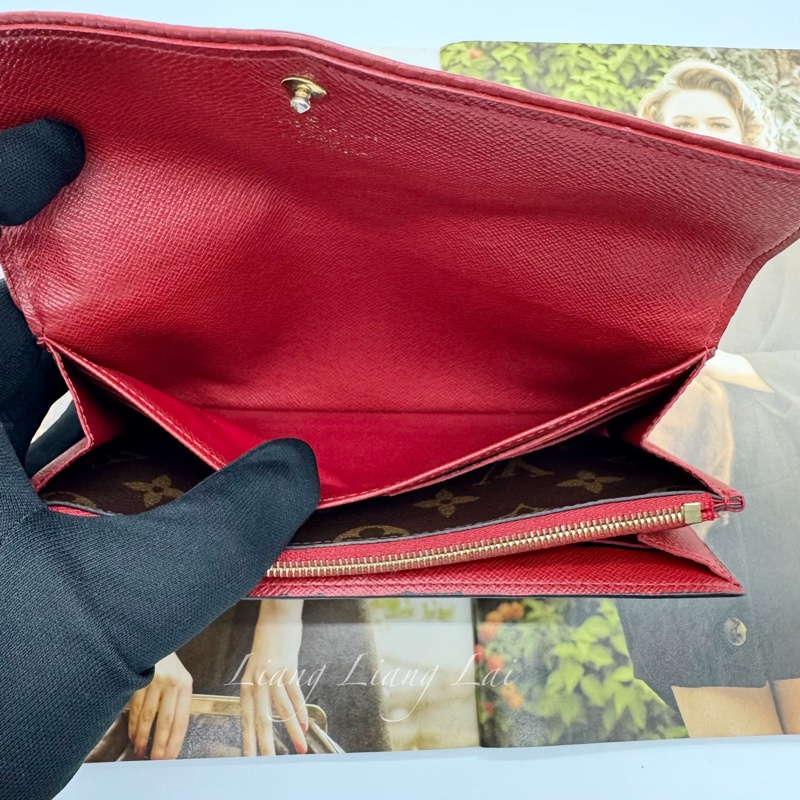 LOUIS VUITTON LV Pallas Monogram 拼接牛皮信封長夾-6