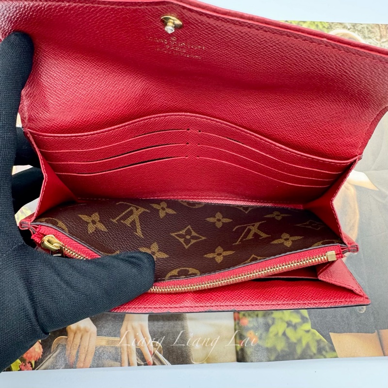LOUIS VUITTON LV Pallas Monogram 拼接牛皮信封長夾-7
