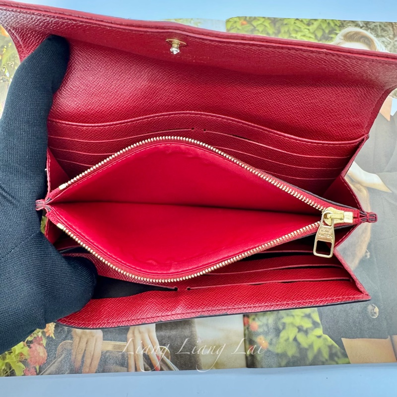 LOUIS VUITTON LV Pallas Monogram 拼接牛皮信封長夾-8