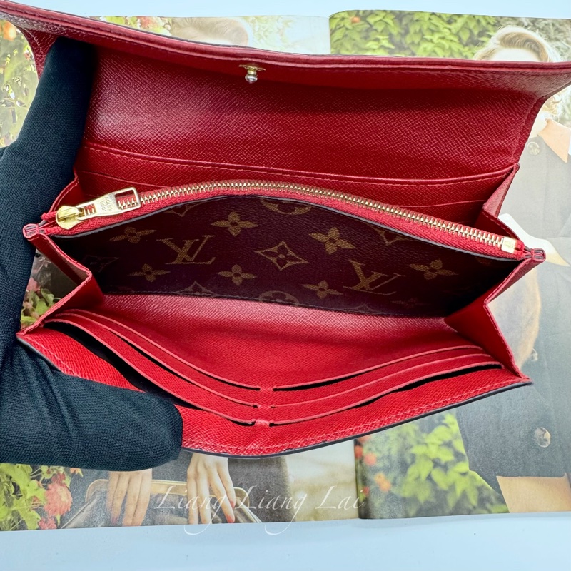 LOUIS VUITTON LV Pallas Monogram 拼接牛皮信封長夾-10