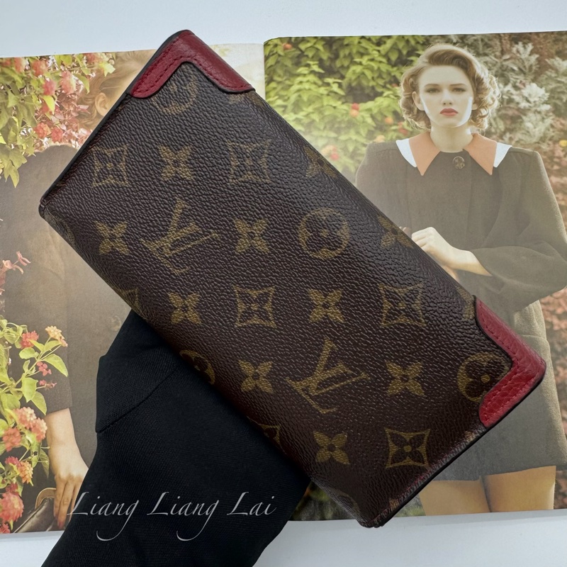 LOUIS VUITTON LV Pallas Monogram 拼接牛皮信封長夾-15