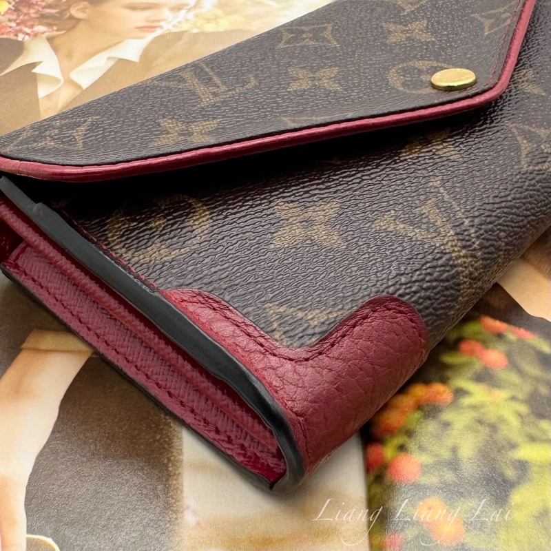 LOUIS VUITTON LV Pallas Monogram 拼接牛皮信封長夾-21