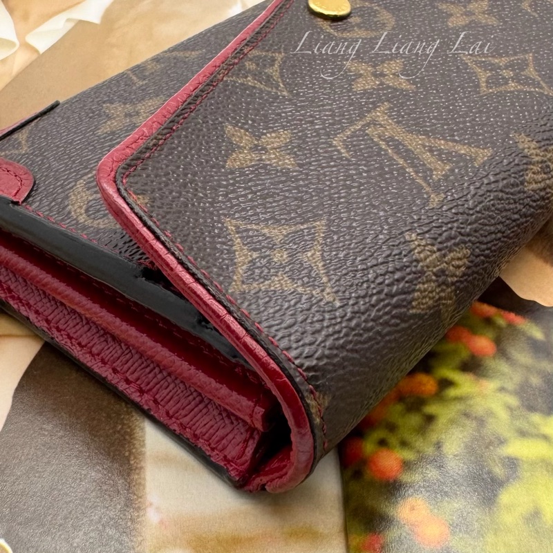 LOUIS VUITTON LV Pallas Monogram 拼接牛皮信封長夾-26