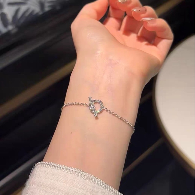 Hermes/愛馬仕 白金滿鑽小Q手鍊22U單鏈無附件 SH碼  超值-0