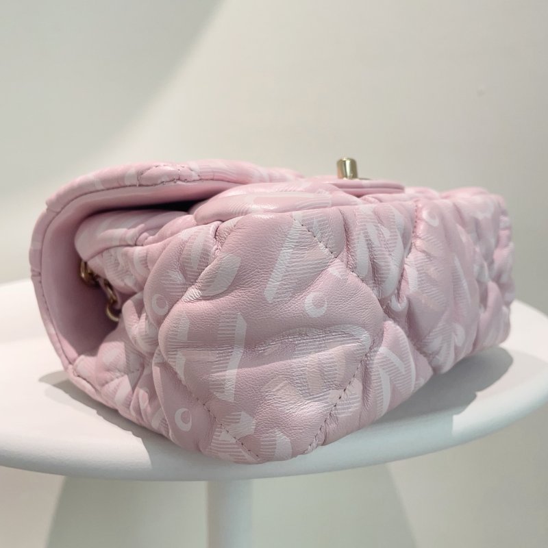 閒置新 香奈兒/Chanel 滑雪繫列芯片款 泡芙方胖子 全皮-4