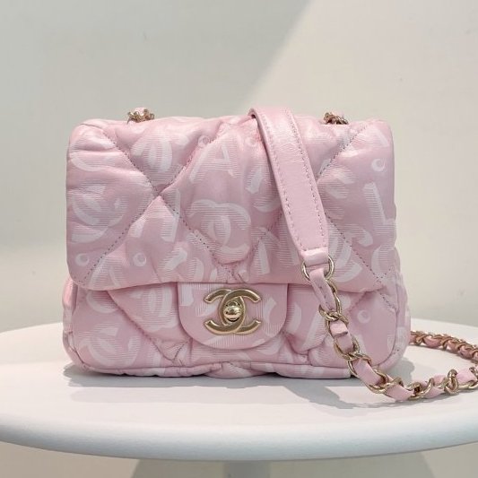 閒置新 香奈兒/Chanel 滑雪繫列芯片款 泡芙方胖子 全皮-5