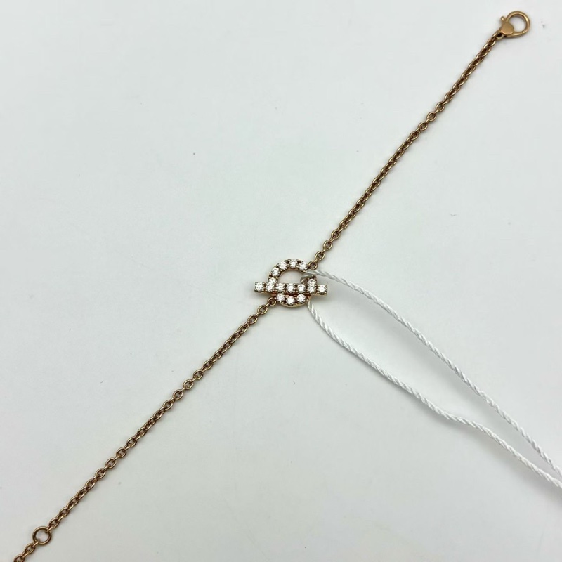 愛馬仕Hermes小q手鍊 18K玫瑰金 23年編碼開頭 🈚配件-1