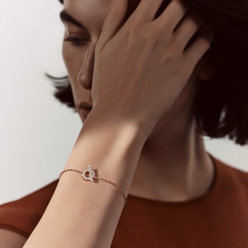 愛馬仕Hermes小q手鍊 18K玫瑰金 23年編碼開頭 🈚配件-7