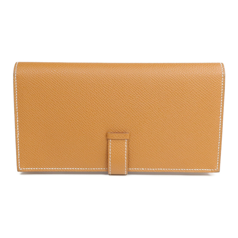 HERMES Epsom皮革Bearn Long Wallet長錢包Gold-2