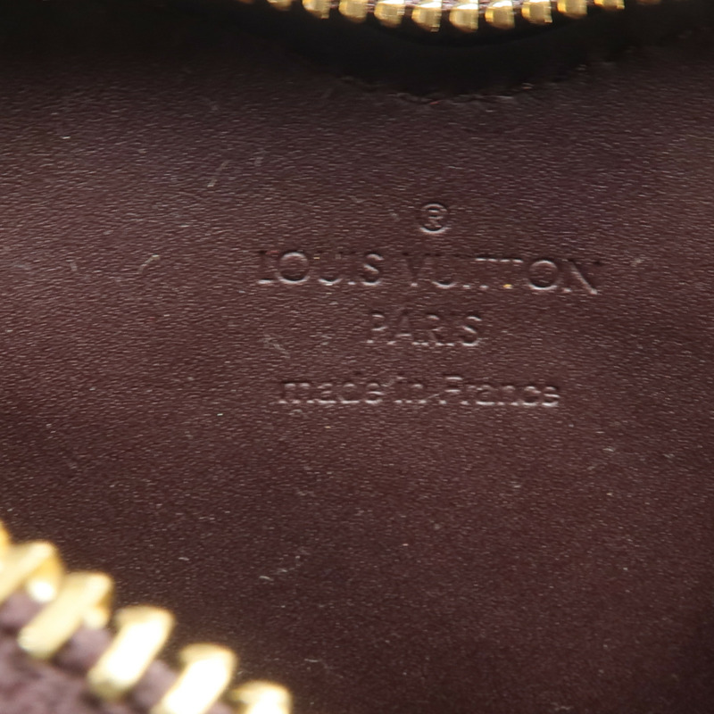 LOUIS VUITTON Monogram Vernis Porte Monnaie Coeur錢包Amarante-5