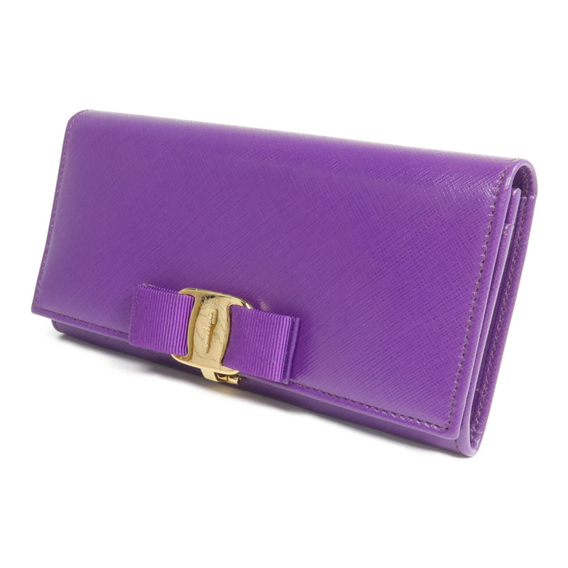 Salvatore Ferragamo 牛皮皮革Vara Bow Long Wallet長錢包-1