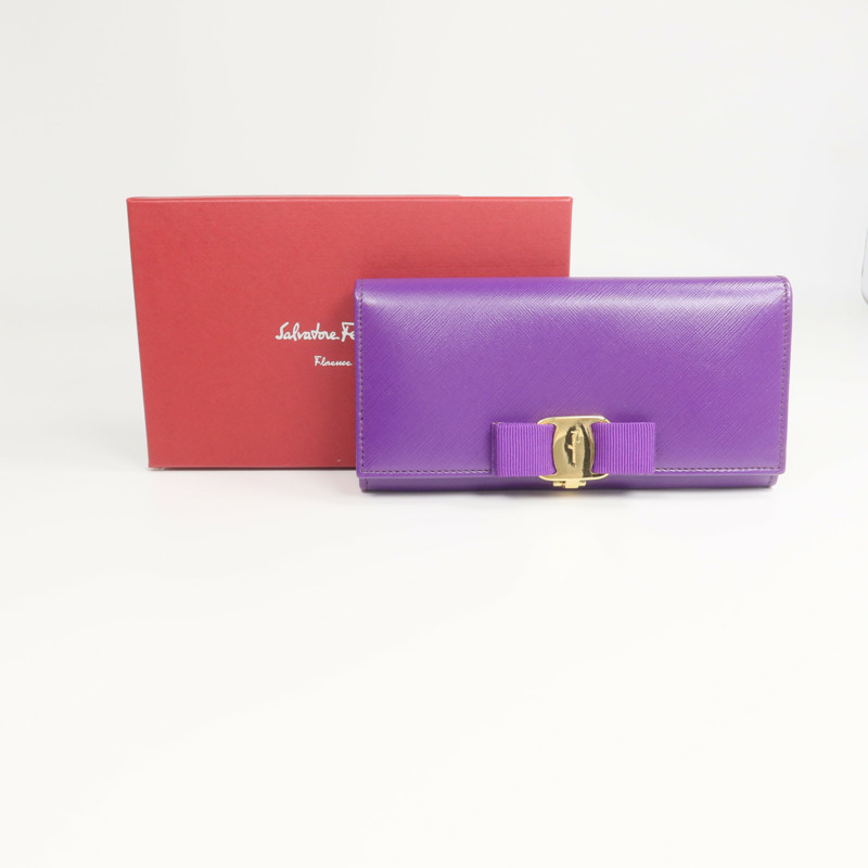 Salvatore Ferragamo 牛皮皮革Vara Bow Long Wallet長錢包-8
